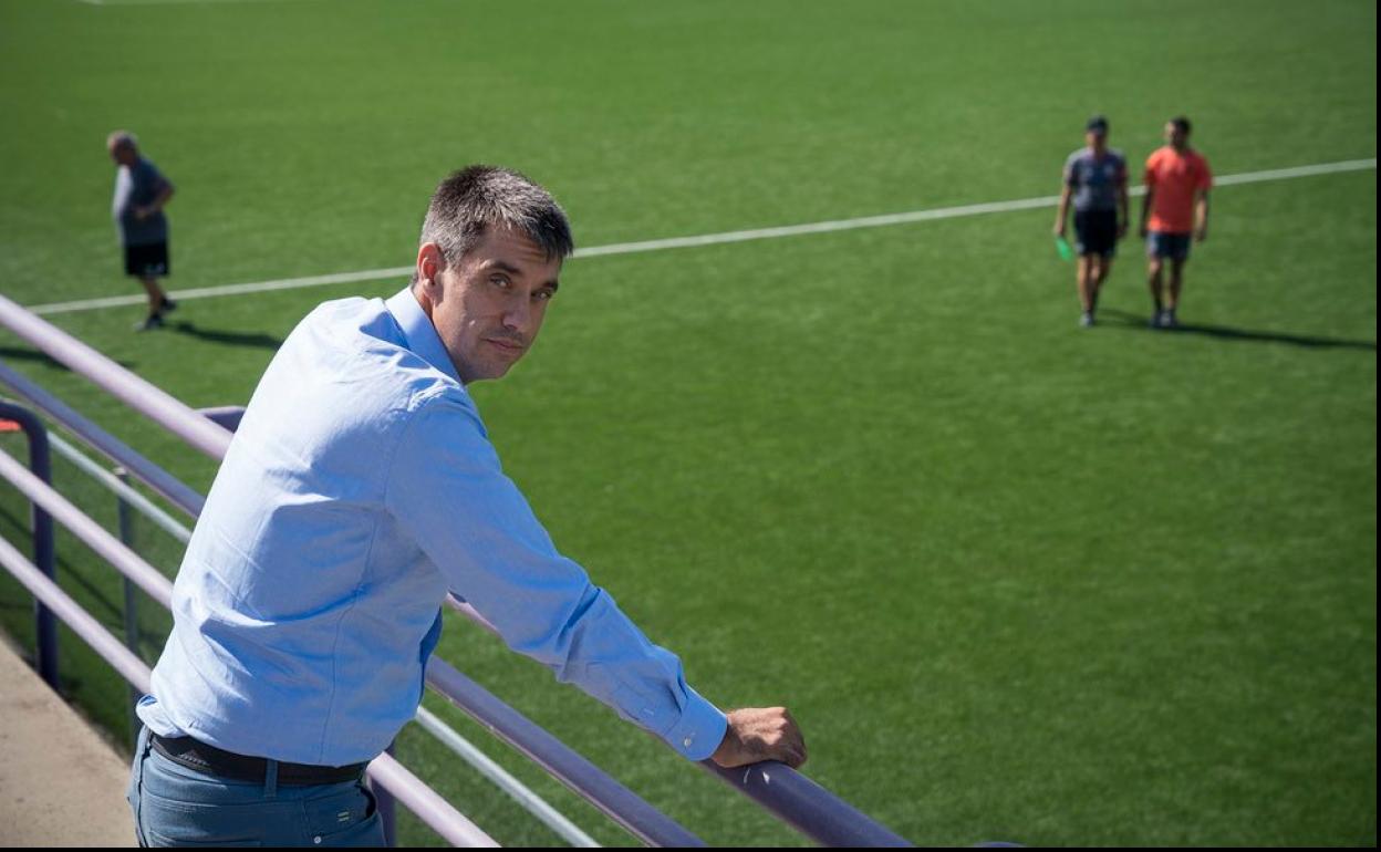 Paco González, en una imagen en los Anexos durante su estancia en el Real Valladolid.