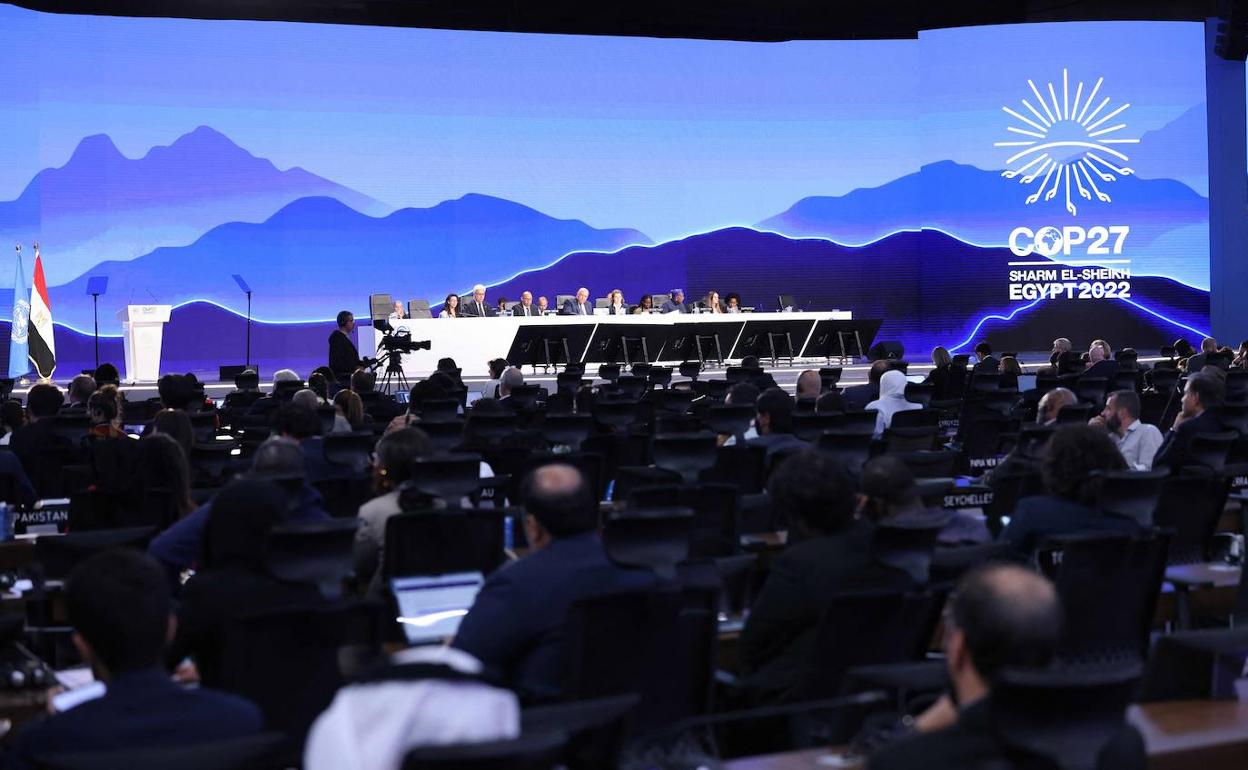 Sesión de la CUP28 celebrada este domingo.