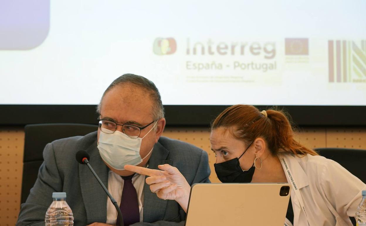 El consejero de Sanidad, Alejandro Vázquez, durante las jornadas de sanidad en el Río Hortega. 