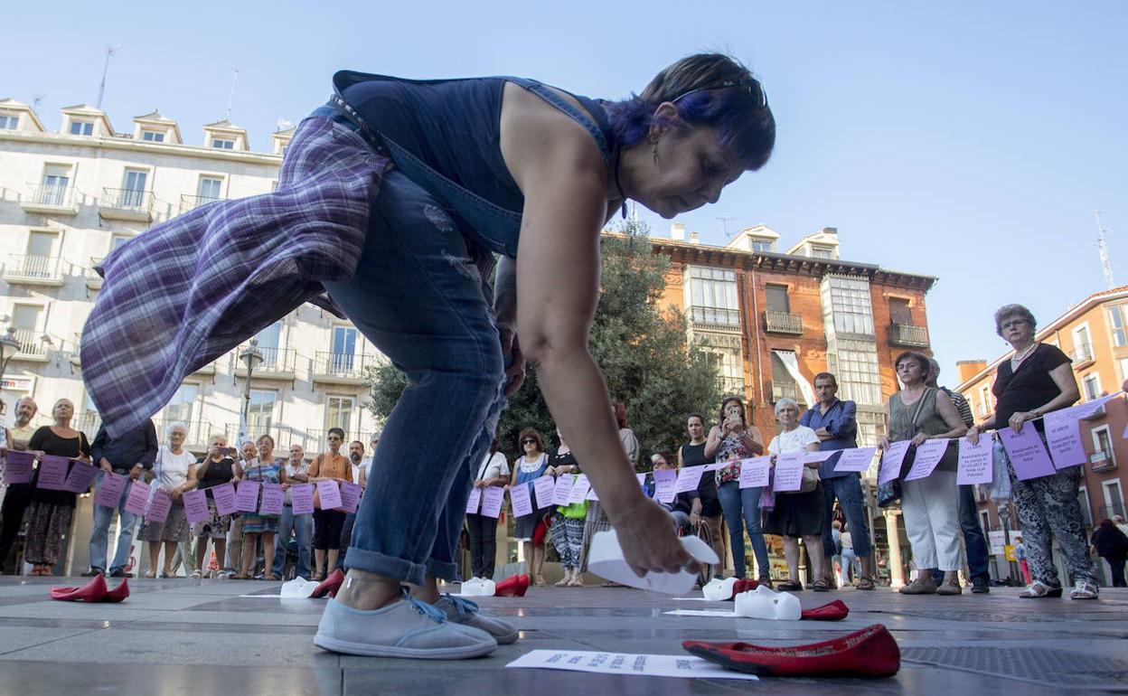 Imagen de un acto contra la violencia de género organizado en Valladolid.