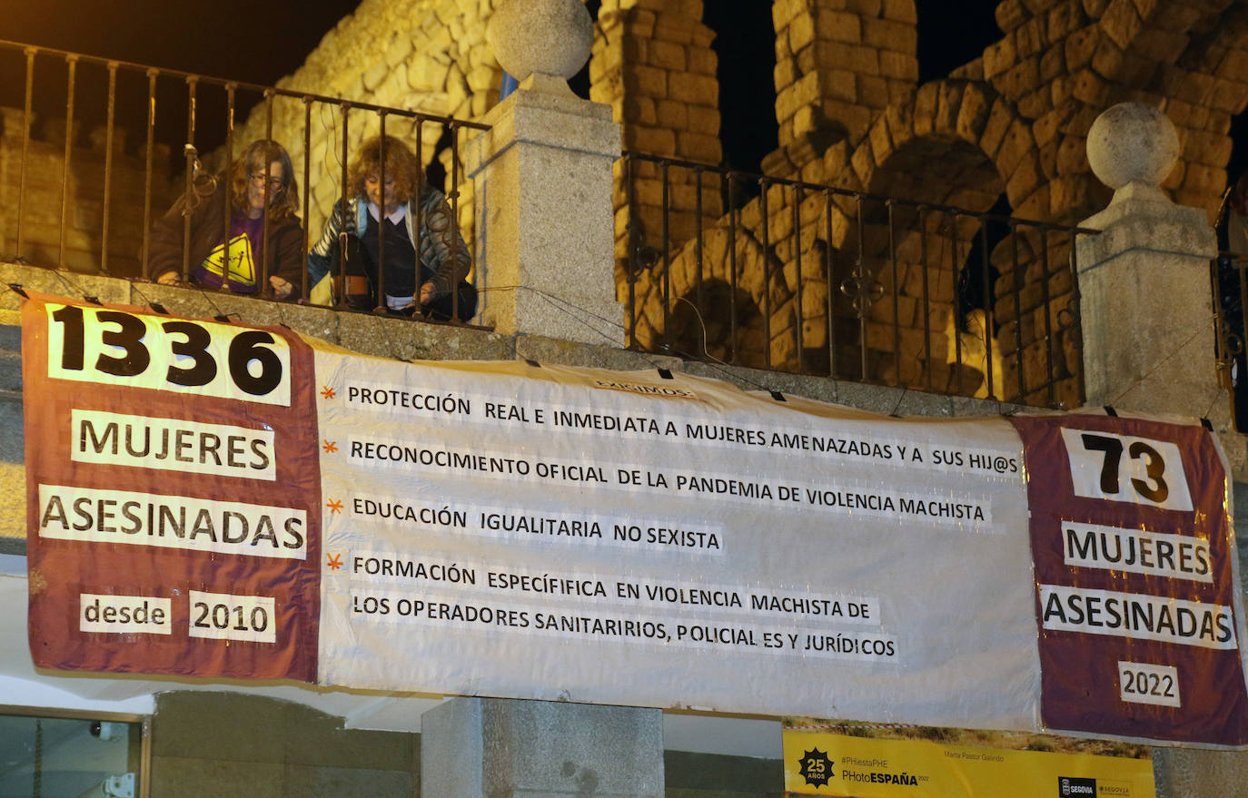 Concentración contra la violencia machista en Segovia.