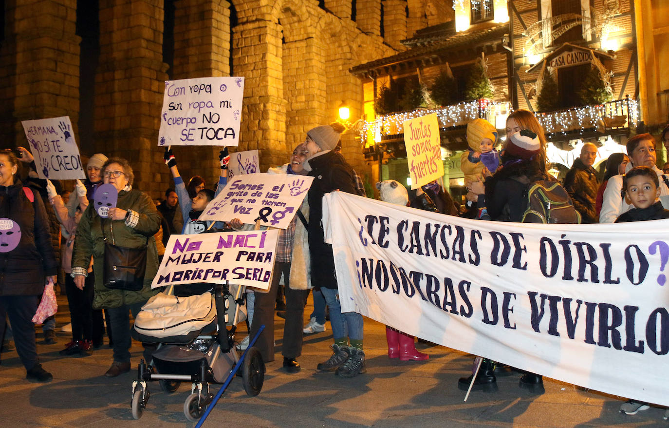 Concentración contra la violencia machista en Segovia.