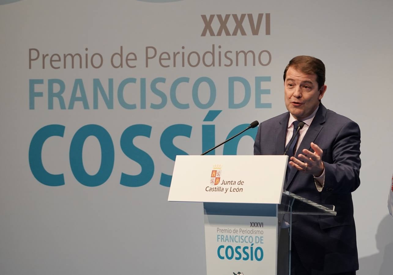 El presidente de la Junta, Alfonso Fernández Mañueco, durante su intervención.