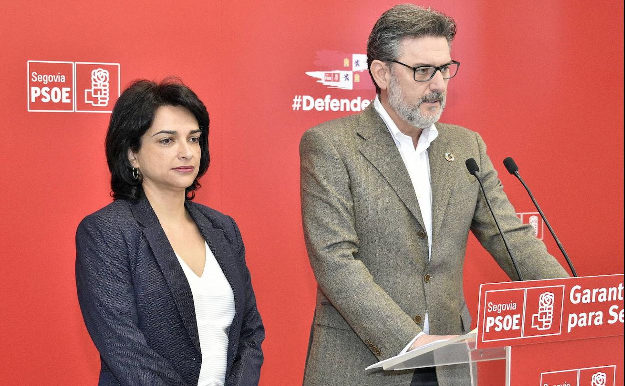 Alicia Palomo y José Luis Vázquez, procuradores regionales del PSOE por Segovia. 