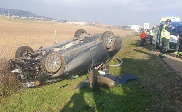 Cuatro heridos en una colisión múltiple en la autovía de Salamanca