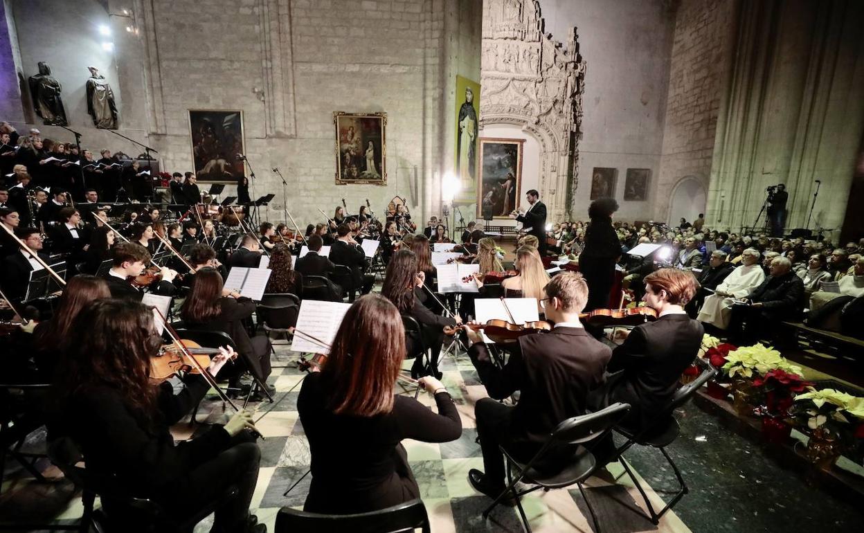 Un momento de la actuación en la iglesia de San Pablo. 