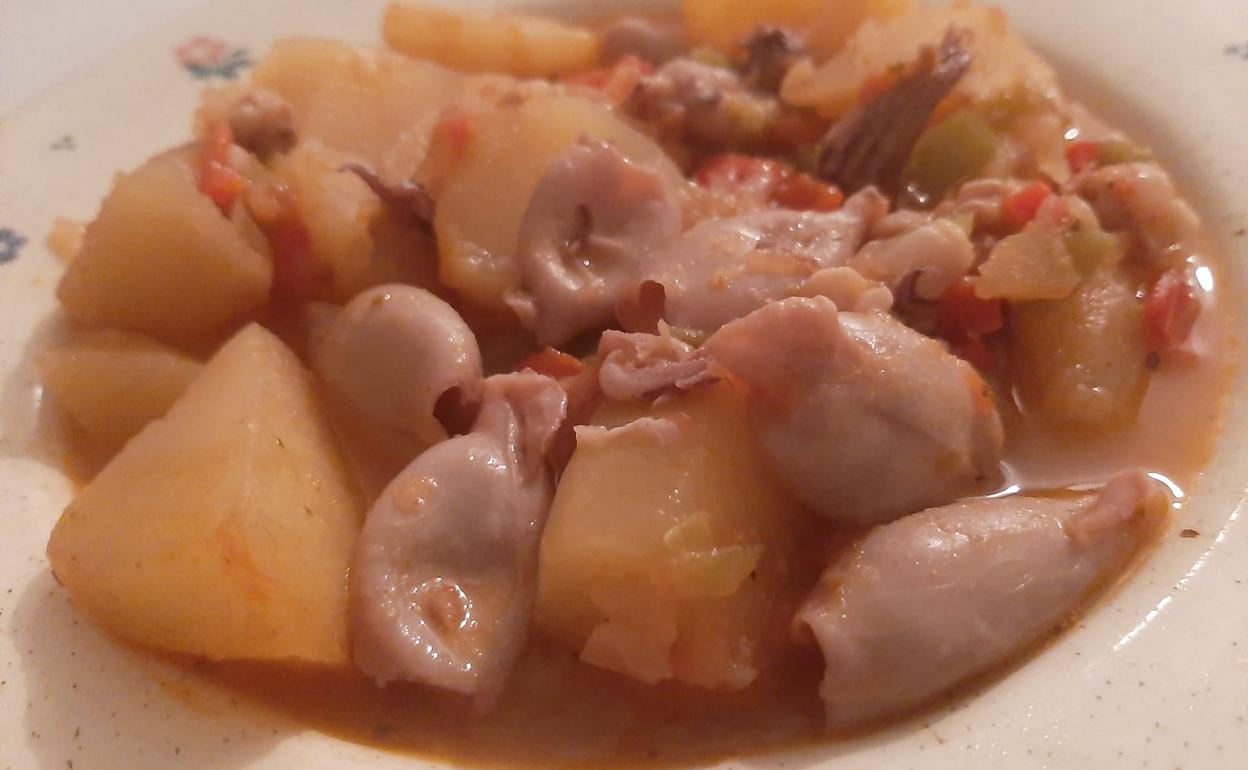 Receta de chipirones con patatas