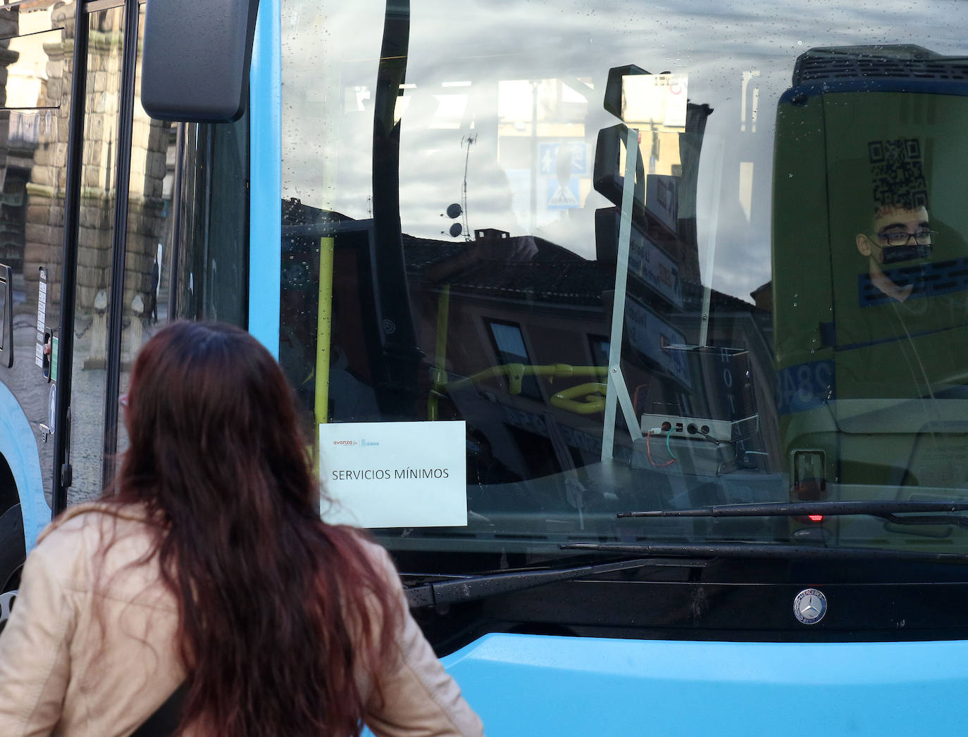 Huelga de autobuses en Segovia. 