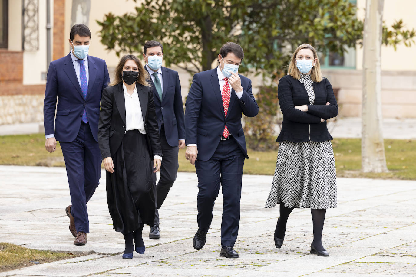 Mañueco, respaldado por cuatro consejeros del PP, el 20 de diciembre del año pasado, tras cesar a los de Ciudadanos y convocar elecciones