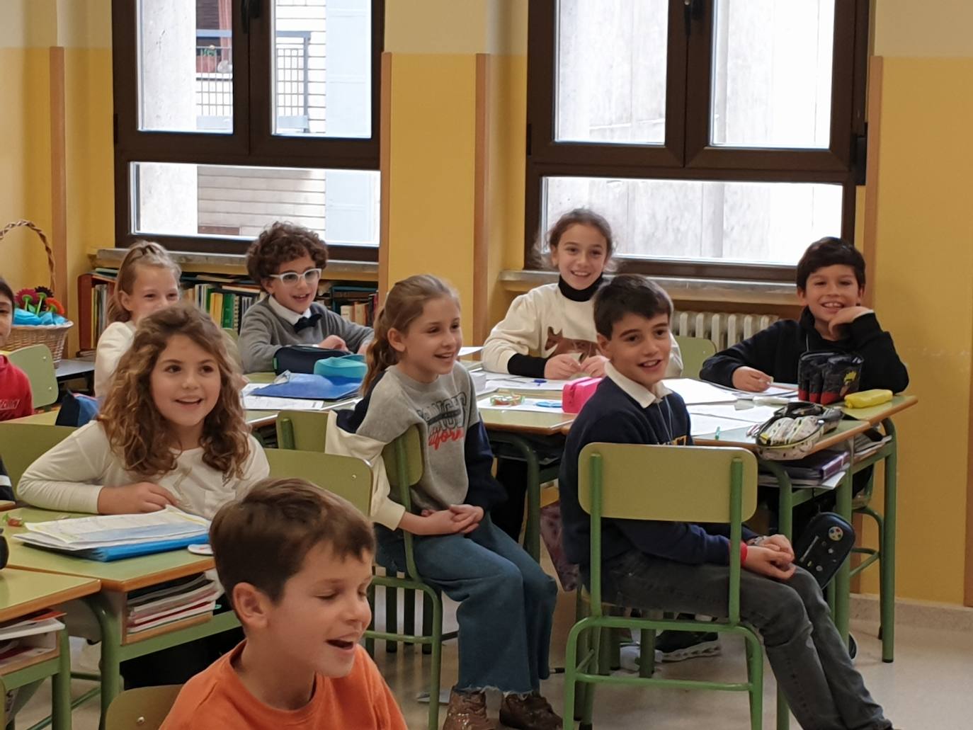 Sus Majestades de Oriente visitaron el jueves el colegio Teresianas 