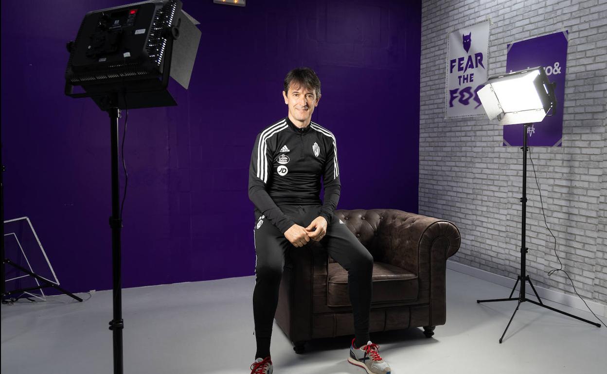 Pacheta sonríe durante la entrevista en una de las dependencias del estadio Zorrilla. 