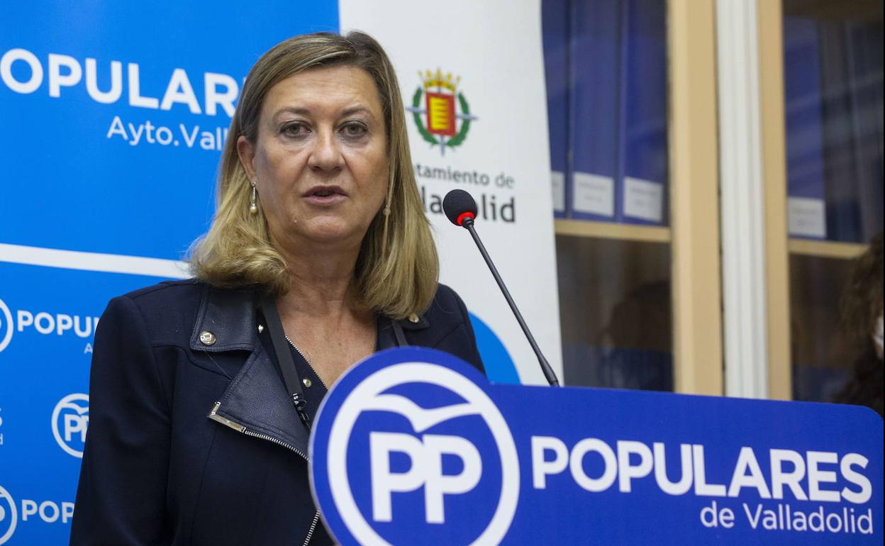 Pilar del Olmo, durante una rueda de prensa. 