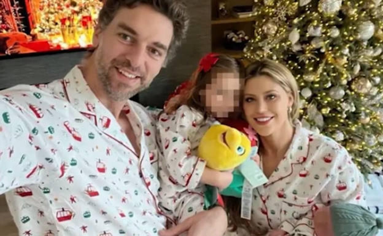Foto de familia en Navidad. 