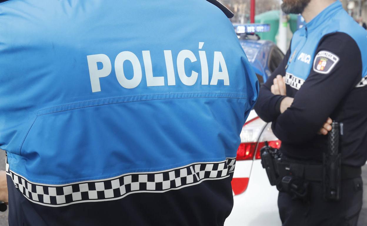 Agentes de la Policía Local de Palencia. 