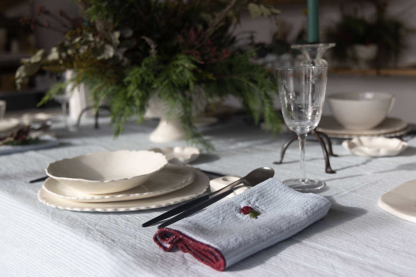 Ejemplo de mesa de Navidad de Mouette 12.