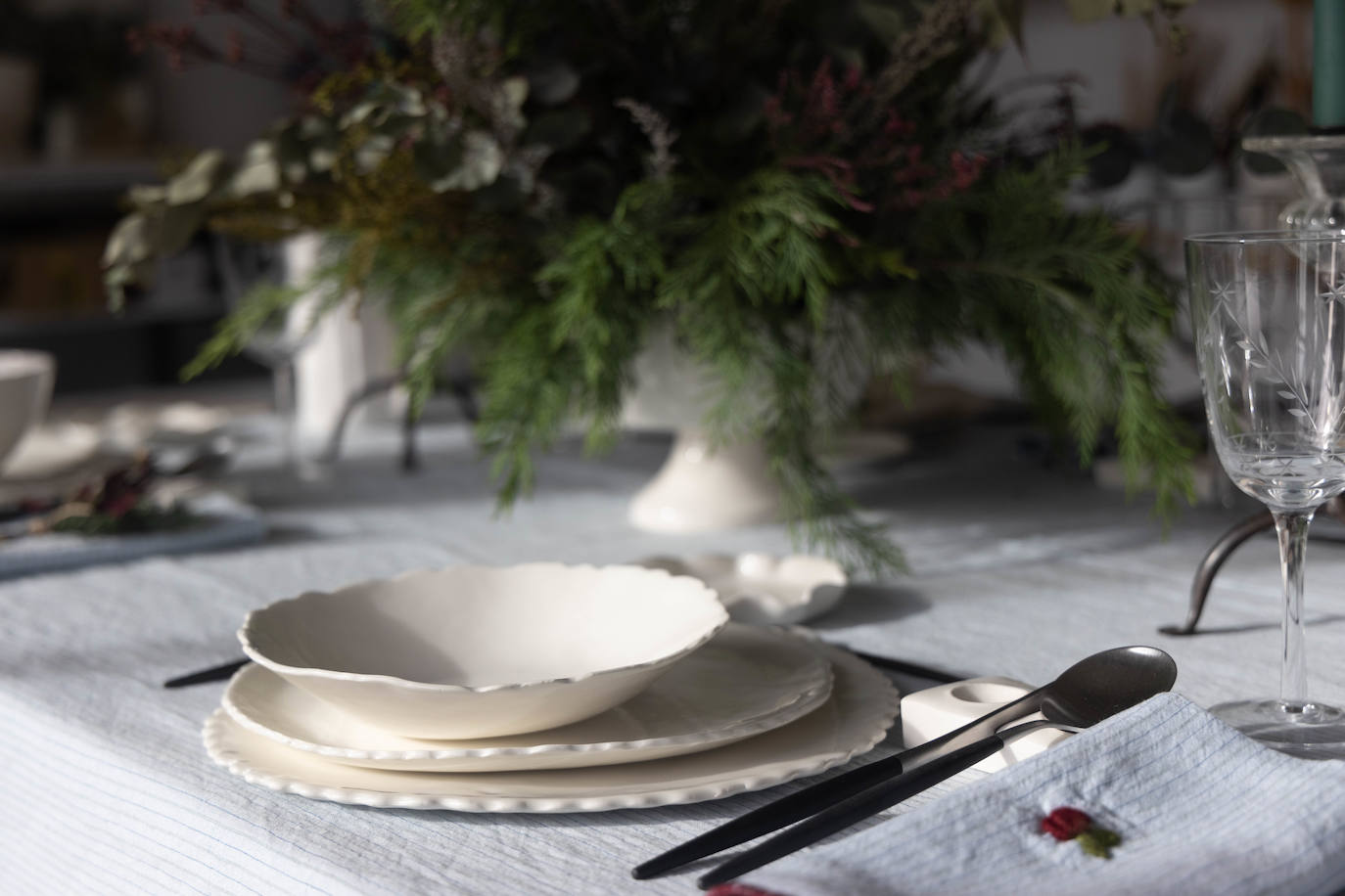 Ejemplo de mesa de Navidad de Mouette 12.
