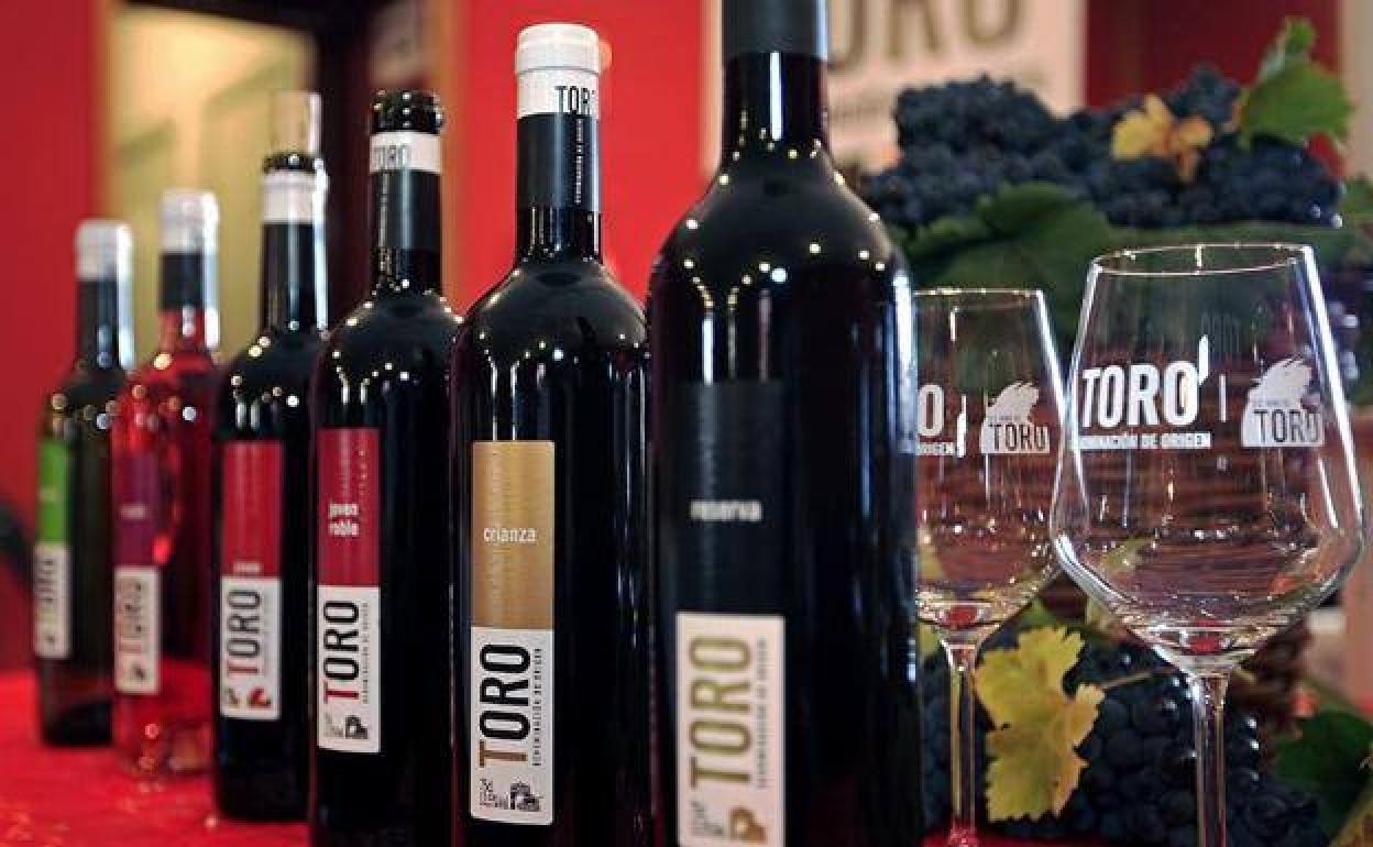 Botellas de vino de la DO Toro.