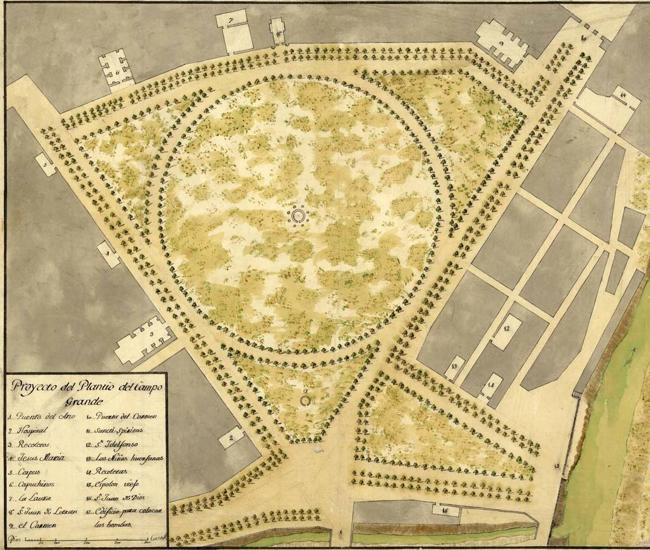 Plano del Campo Grande de 1787.