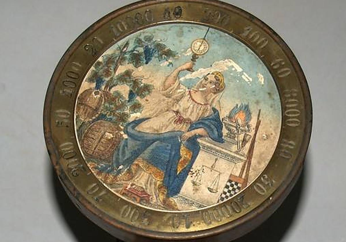 Un detalle de la ruleta, pieza destacada del Museo de Valladolid.