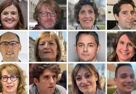Los doce primeros de la candidatura del PSOE al Ayuntamiento de Segovia.