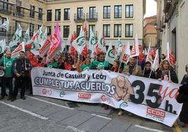 Manifestación anterior para reivindicar la jornada de 35 horas.