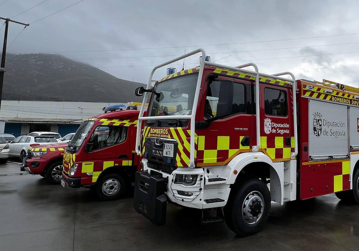 Nuevos camiones de bomberos de la Diputación de Segovia.