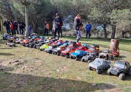 Encuentro de aficionados a los coches teledirigidos celebrado en Olmedo.
