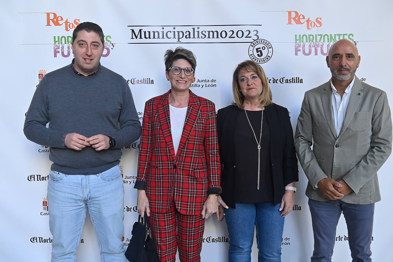 José Luis Navas (alcalde de El Carpio), Blanca Martín (alcaldesa de Nava del Rey), Sonia Alonso (alcaldesa de Siete Iglesas de Trabancos) y José Antonio Seco (alcalde Villafranca de Duero).