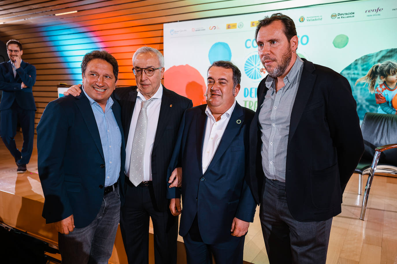 Eusebio, Alejandro Blanco, Ernesto Gasco y Oscar Puente instantes antes de la inauguración oficial del congreso.