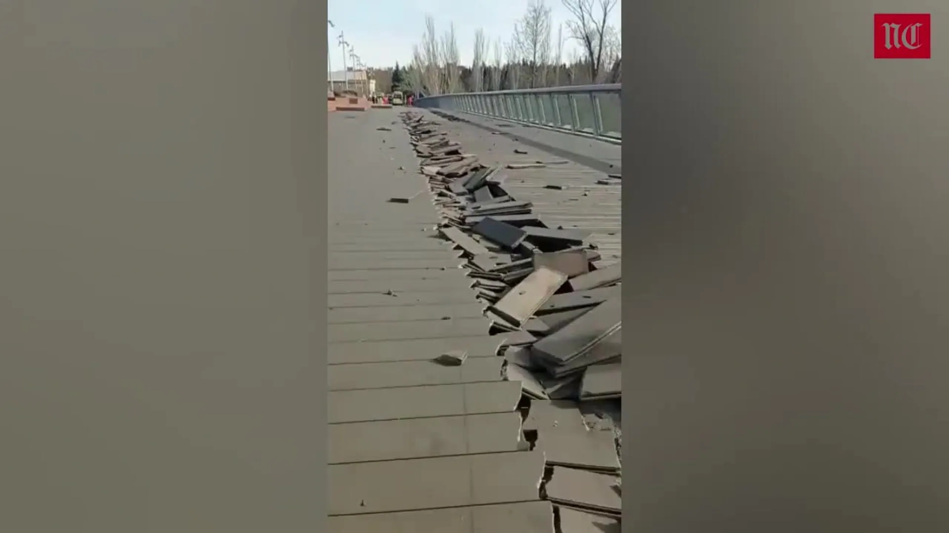 Así ha quedado el puente de Santa Teresa después del paso de una