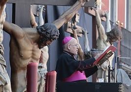 El Sermón de las Siete Palabras en la Plaza Mayor.