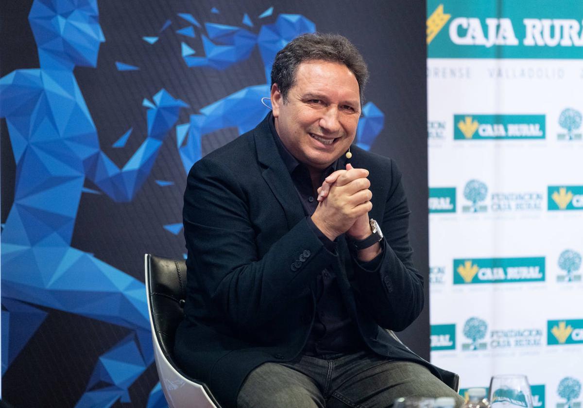 Eusebio Sacristán durante el Desayuno de la Asociación de la Prensa Deportiva de Valladolid, el pasado mes de febrero