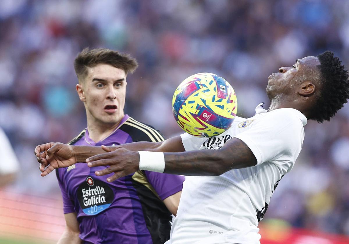 Fresneda y Vinícius, en un momento del partido.