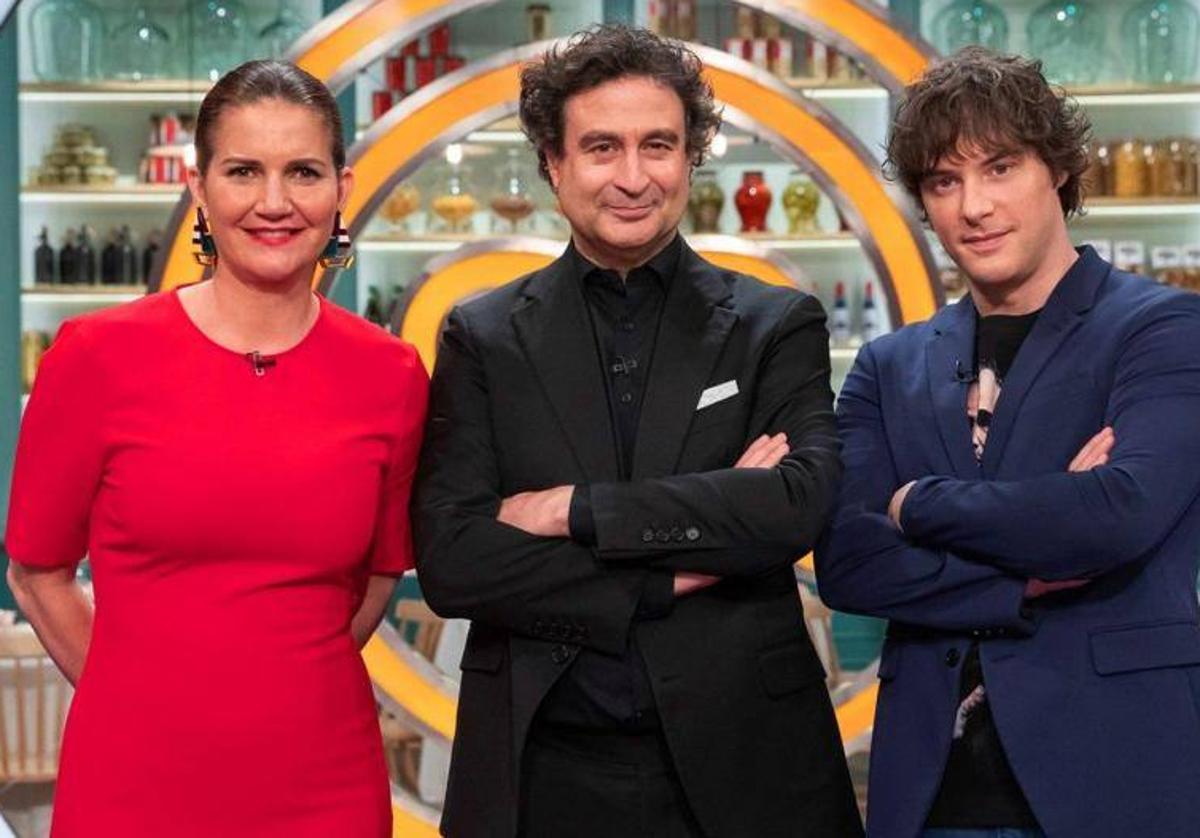 Samantha Vallejo-Nágera, Pepe Rodríguez y Jordi Cruz, jurado de 'Masterchef'.