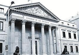 Fachada principal del Congreso de los Diputados.