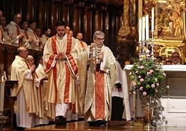 Luis Argüello, durante la celebración en la Catedral.