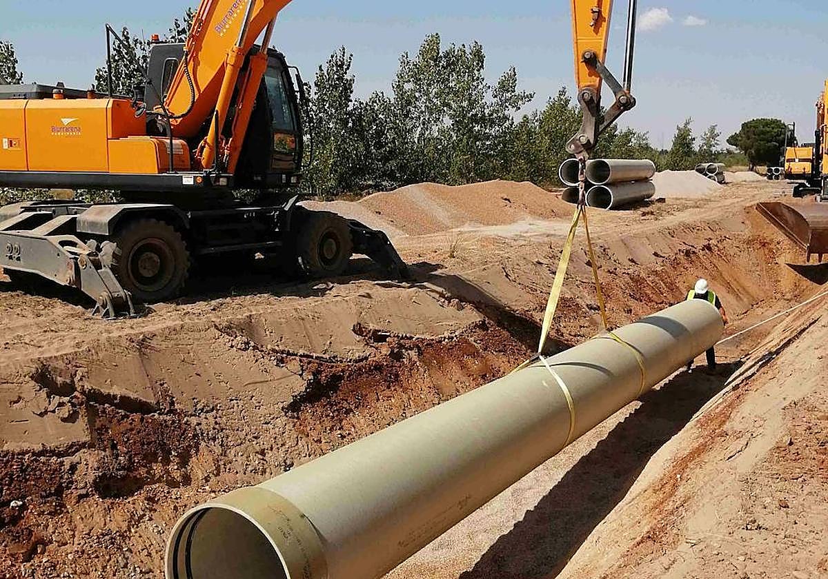 Obras de modernización de regadíos en la región.