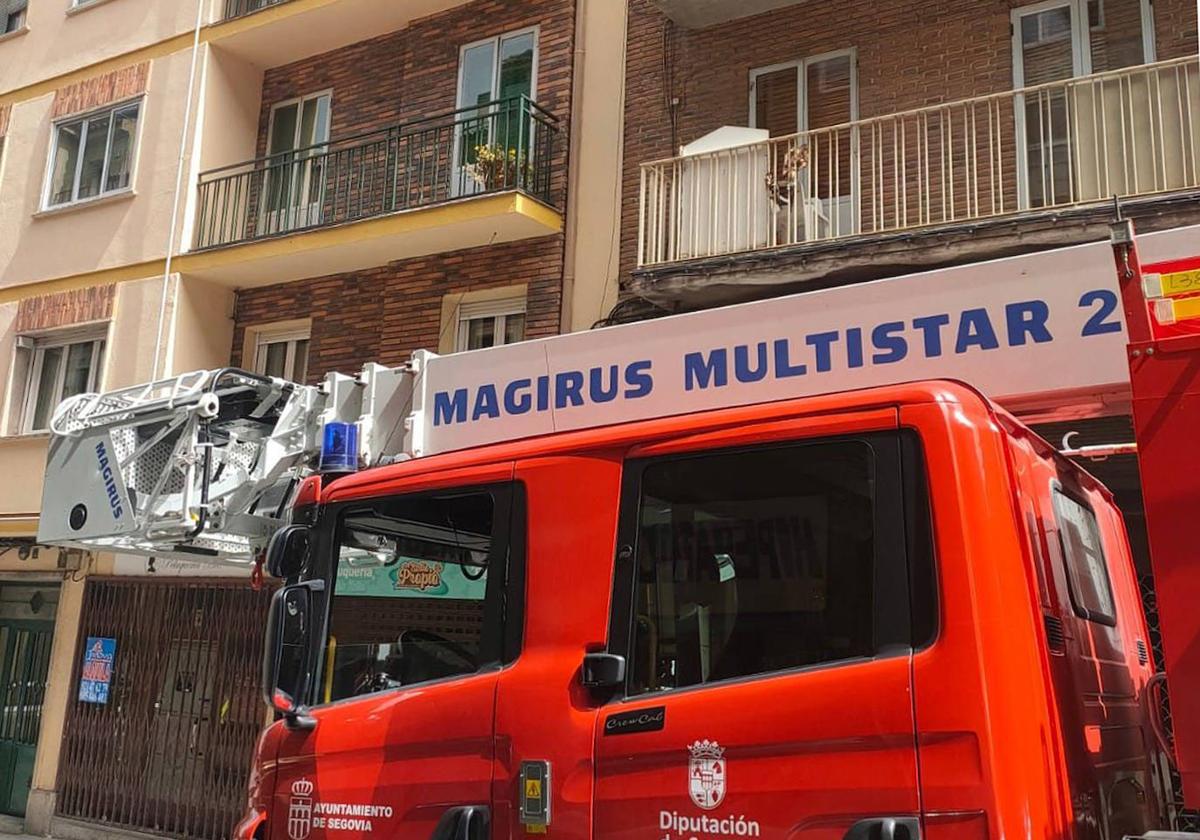 Bomberos de Segovia, en la calle Blanca de Silos.