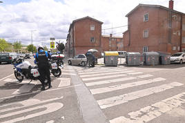 Vigilancia policial en el barrio de Las Viudas, en Las Delicias.