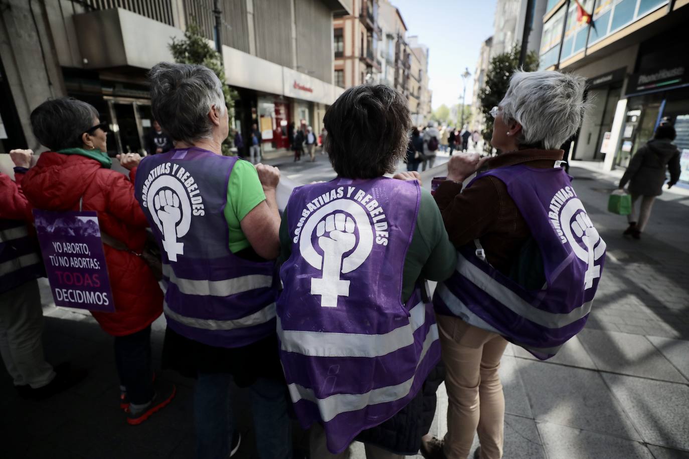 Organizaciones feminiestas se manifiestan por el derecho a aborto en Valladolid