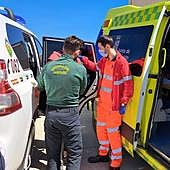 Evacuado al Hospital de Segovia un ciclista accidentado
