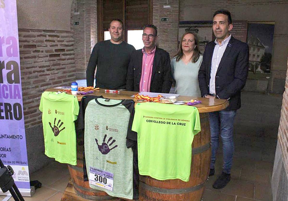 Un momento de la presentación de la carrera popular contra la violencia de género.