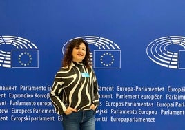 Eva Diez, candidata a la alcaldía de Laguna de Duero, en el Parlamento Europeo