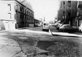 La calle Silió, donde ocurrieron los hechos, en los años 80.