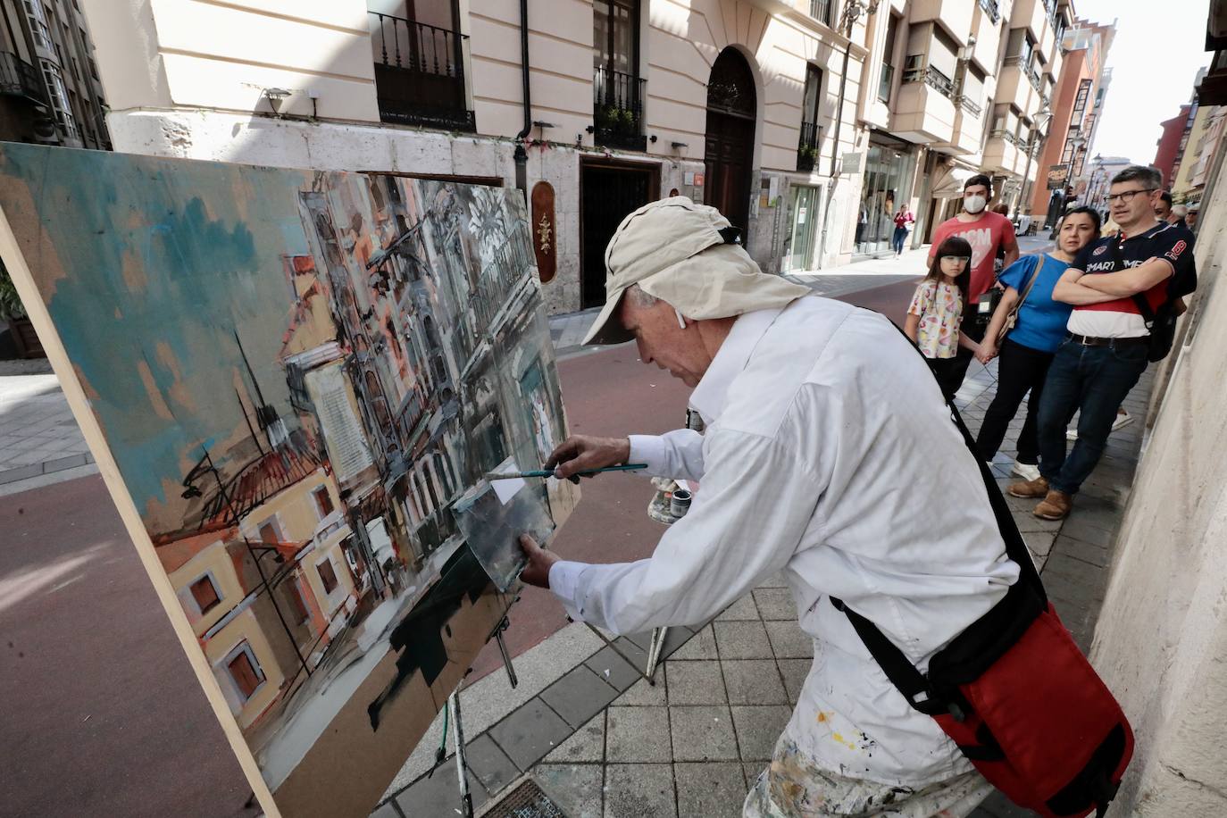 Uno de los participantes en la pasada edición del concurso de pintura rápida de San Pedro Regalado.