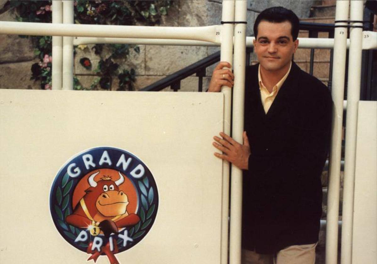 Ramón García en el programa 'Grand Prix' en 1998.