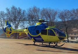 Helicóptero medicalizado del 112 de Castilla y León.