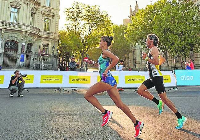 Águeda Marqués, durante la carrera disputada este fin de semana en Madrid.