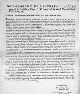 Imagen secundaria 2 - Antiguo consistorio de la ciudad, el capitán García de la Cuesta y su bando con motivo de los sucesos del 2 de mayo de 1808.