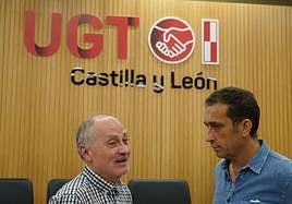 Los secretarios generales de UGT y CCOO en Castilla y León, este jueves.